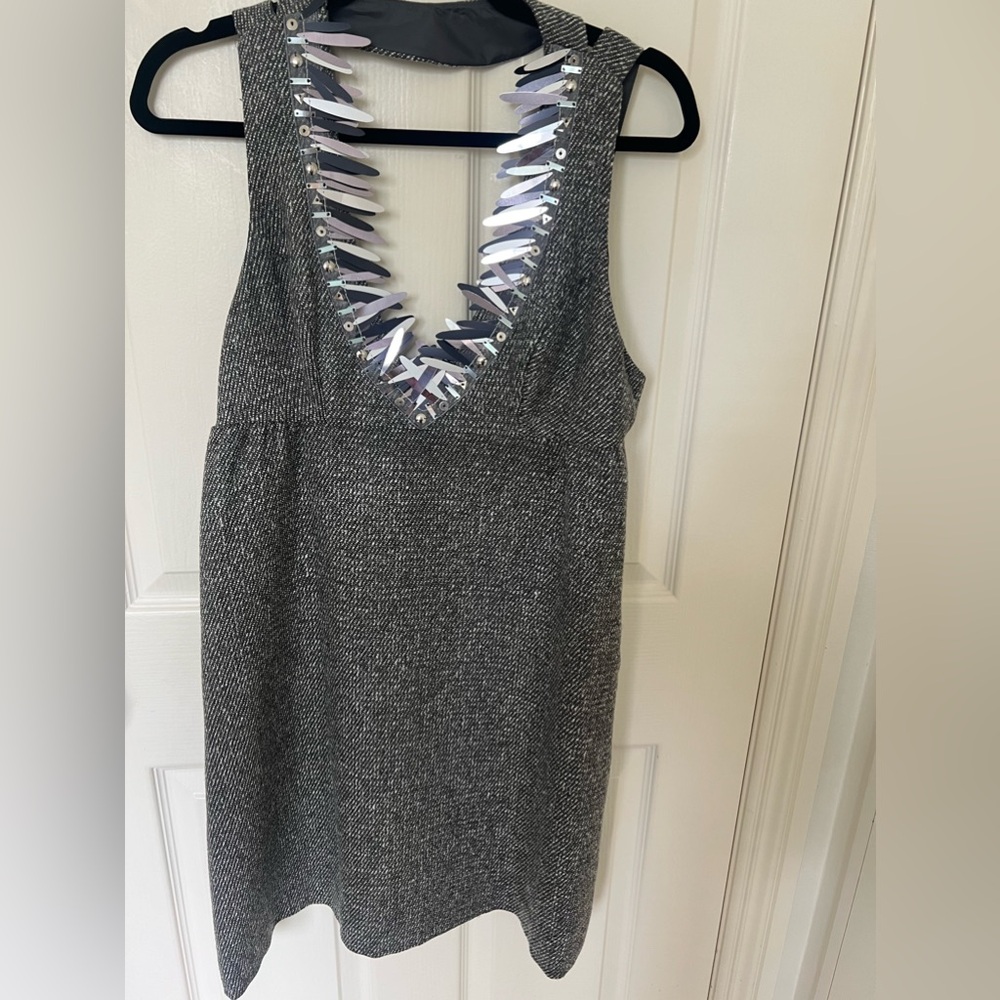 Anna Sui Target 20th Anniversary gray tweed dress size S. New with tags